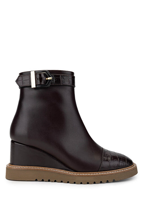 Tamer Tanca Kadın Hakiki Deri Kahverengi Casual Bot - Görsel 2