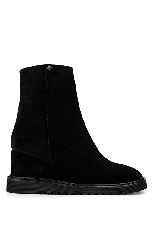 Tamer Tanca Kadın Hakiki Deri Siyah Süet Casual Bot - Görsel 2