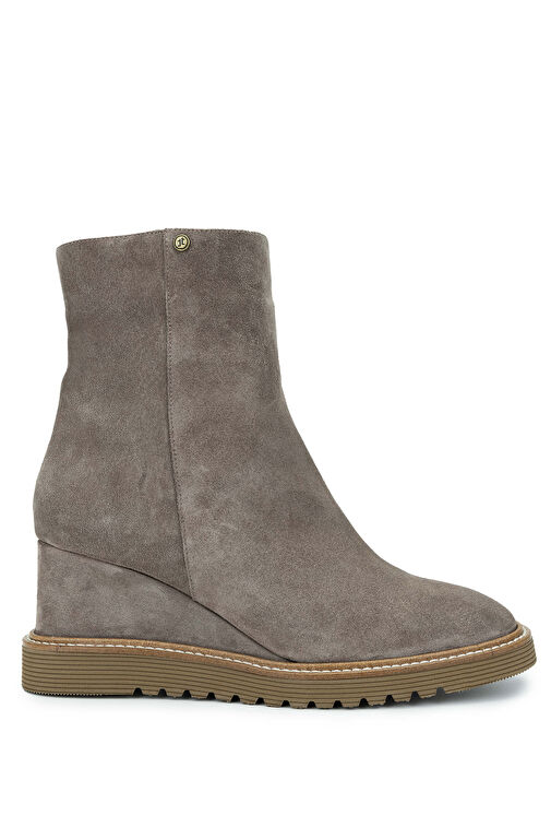 Tamer Tanca Kadın Hakiki Deri Vizon Süet Casual Bot - Görsel 2