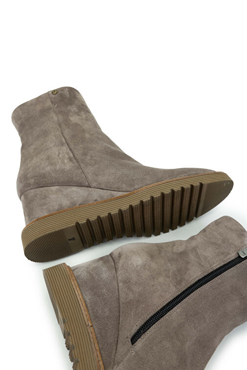 Tamer Tanca Kadın Hakiki Deri Vizon Süet Casual Bot - Görsel 6