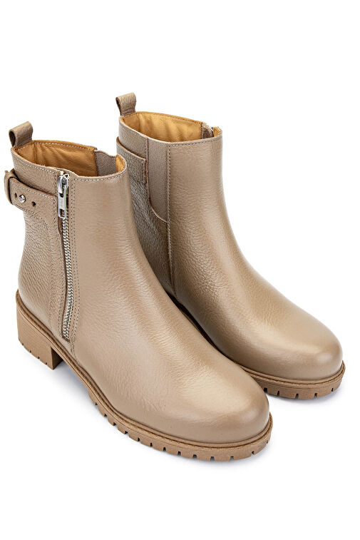 Tamer Tanca Kadın Hakiki Deri Vizon Floter Casual Bot - Görsel 3