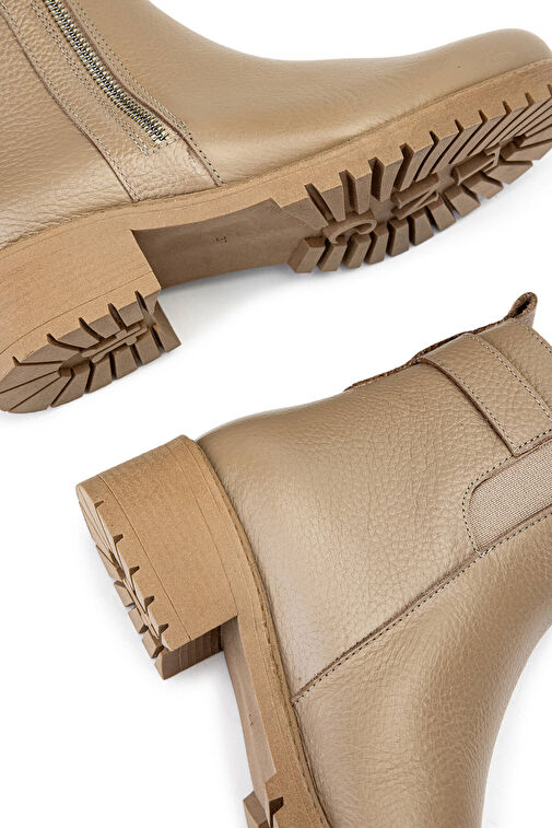 Tamer Tanca Kadın Hakiki Deri Vizon Floter Casual Bot - Görsel 6