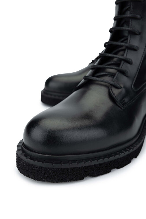 Tamer Tanca Kadın Hakiki Deri Siyah Deri Casual Bot - Görsel 4