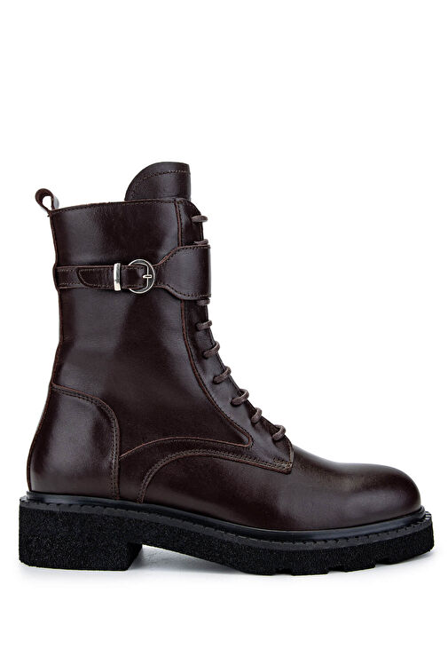 Tamer Tanca Kadın Hakiki Deri Kahverengi Casual Bot - Görsel 2