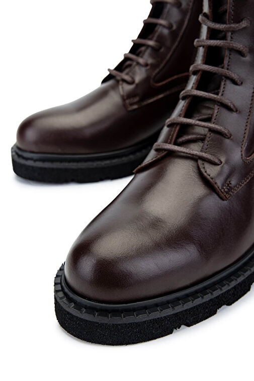 Tamer Tanca Kadın Hakiki Deri Kahverengi Casual Bot - Görsel 4