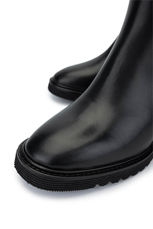 Tamer Tanca Kadın Hakiki Deri Siyah Deri Casual Çizme - Görsel 4