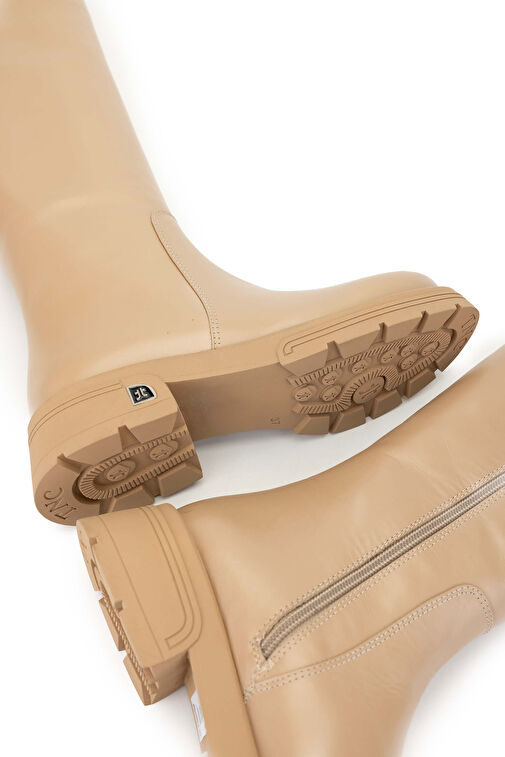 Tamer Tanca Kadın Hakiki Deri Camel Casual Çizme - Görsel 6