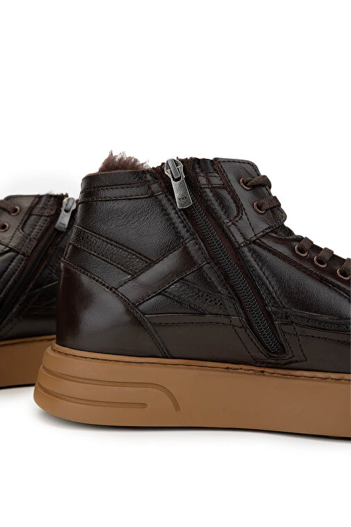 Tamer Tanca Erkek Hakiki Deri Kahverengi Casual Bot - Görsel 5