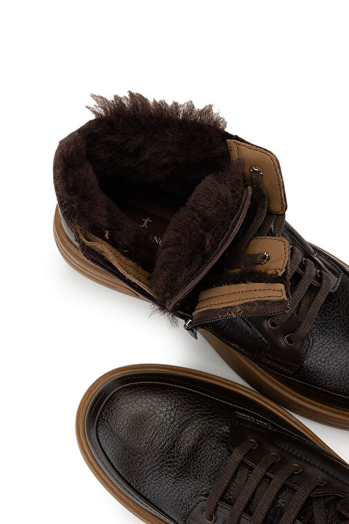 Tamer Tanca Erkek Hakiki Deri Kahverengi Casual Bot - Görsel 7