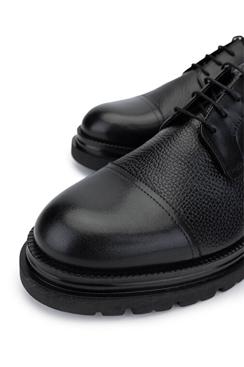 Tamer Tanca Siyah Erkek Deri Klasik Ayakkabı 537 3496 ERK AYK SK24-25 - Görsel 4