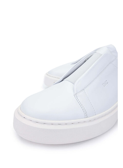 Tamer Tanca Erkek Hakiki Deri Beyaz Loafer Ayakkabı - Görsel 4