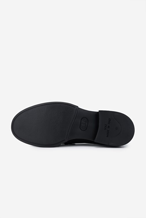 Valmenti Erkek Hakiki Deri Siyah Deri Loafer Ayakkabı - Görsel 5