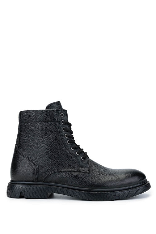 Tamer Tanca Erkek Hakiki Deri Siyah Casual Bot - Görsel 2