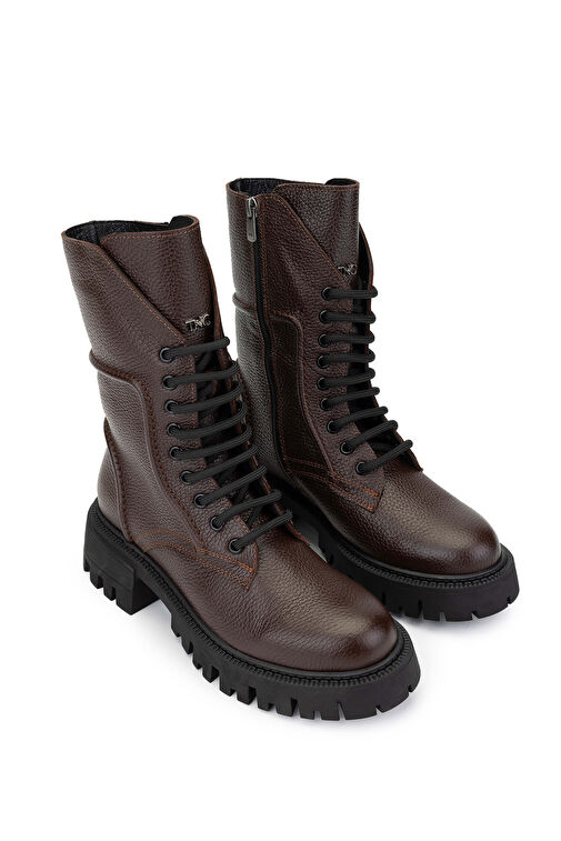 Tamer Tanca Kadın Hakiki Deri Kahverengi Casual Bot - Görsel 3