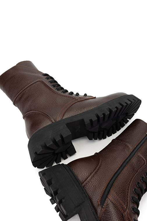 Tamer Tanca Kadın Hakiki Deri Kahverengi Casual Bot - Görsel 6