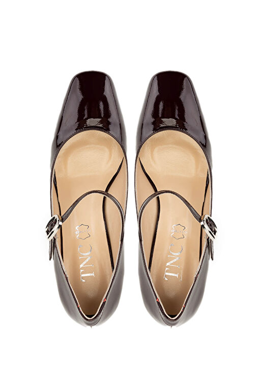 Tamer Tanca Kadın Hakiki Deri Bordo Topuklu Ayakkabı - Görsel 6