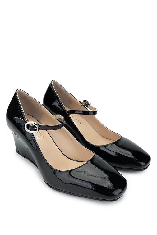 Tamer Tanca Bordo Kadın Rugan Topuklu Ayakkabı 1027 09 BN AYK SK24-25 - Görsel 3