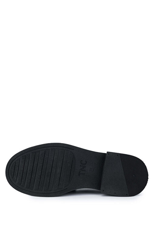 Tamer Tanca Kadın Hakiki Deri Siyah Rugan Loafer Ayakkabı - Görsel 5