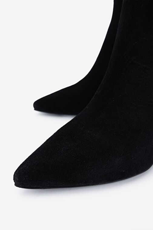 Valmenti Kadın . Siyah Süet Topuklu Çizme - Görsel 4