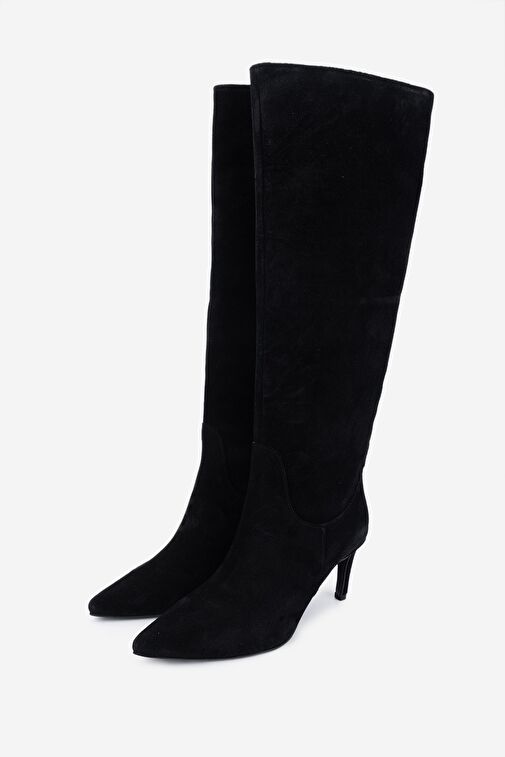Valmenti Kadın . Siyah Süet Topuklu Çizme - Görsel 6