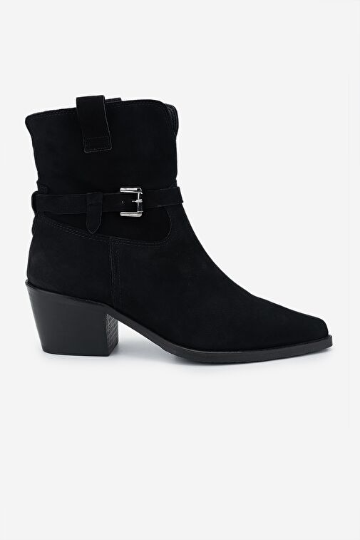 Valmenti Kadın . Siyah Nubuk Topuklu Bot - Görsel 2