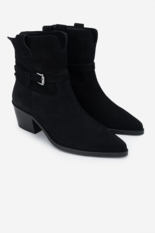 Valmenti Kadın . Siyah Nubuk Topuklu Bot - Görsel 3