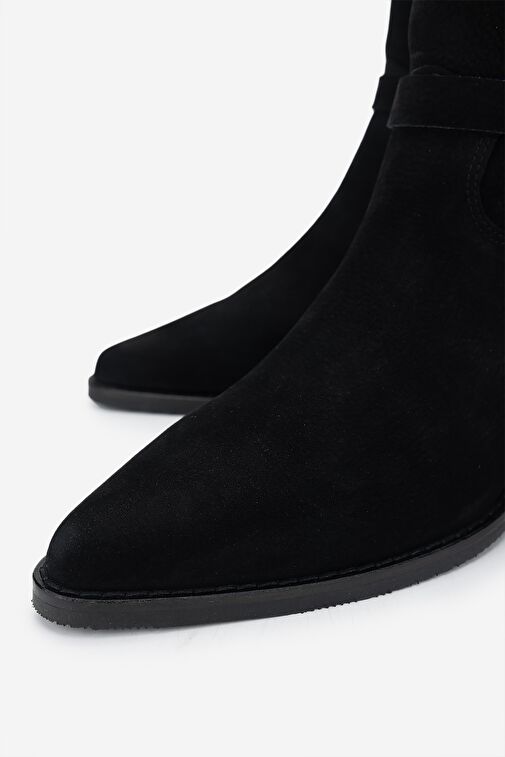 Valmenti Kadın . Siyah Nubuk Topuklu Bot - Görsel 4