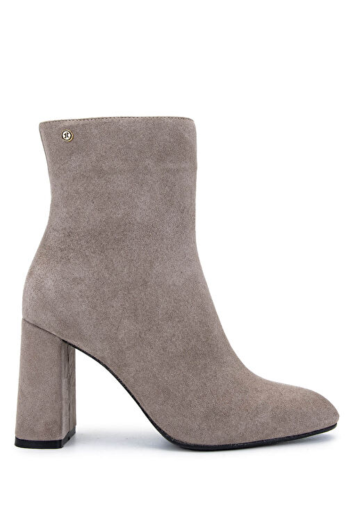 Tamer Tanca Kadın Hakiki Deri Vizon Süet Topuklu Bot - Görsel 2
