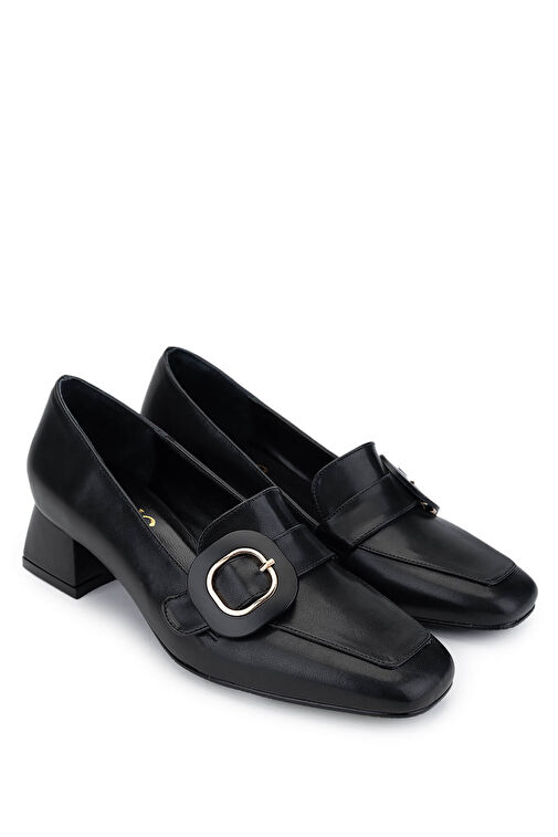 Tamer Tanca Kadın Suni Deri Siyah Topuklu Ayakkabı - Görsel 3