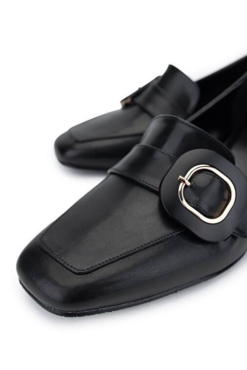 Tamer Tanca Kadın Suni Deri Siyah Topuklu Ayakkabı - Görsel 4