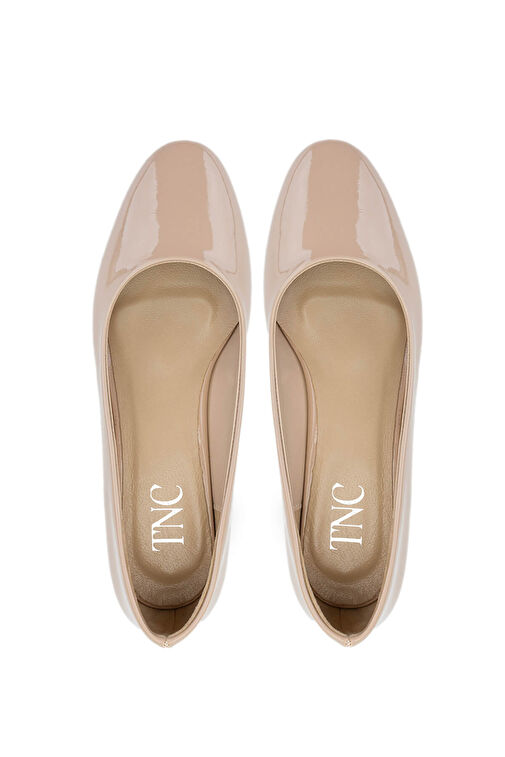 Tamer Tanca Kadın Suni Deri Bej Rugan Topuklu Ayakkabı - Görsel 6