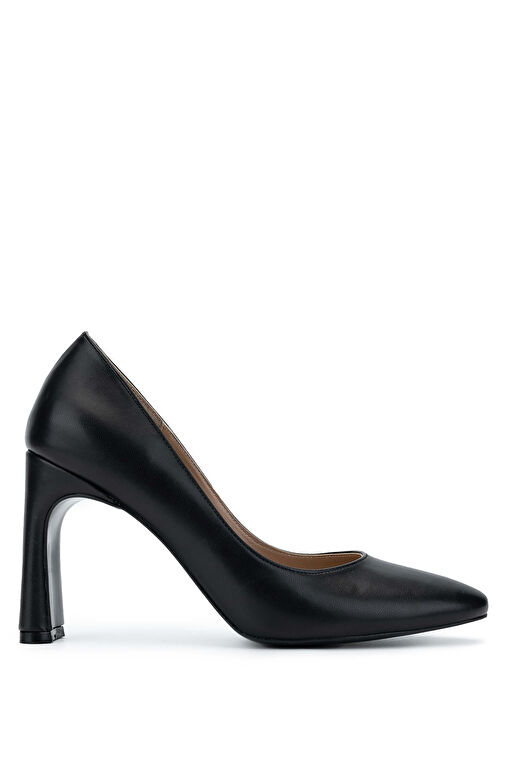 Tamer Tanca Kadın Hakiki Deri Siyah Deri Topuklu Ayakkabı - Görsel 2