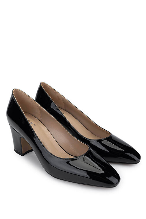 Tamer Tanca Lacivert Kadın Rugan Topuklu Ayakkabı 1073 01 BN AYK SK24-25 - Görsel 3