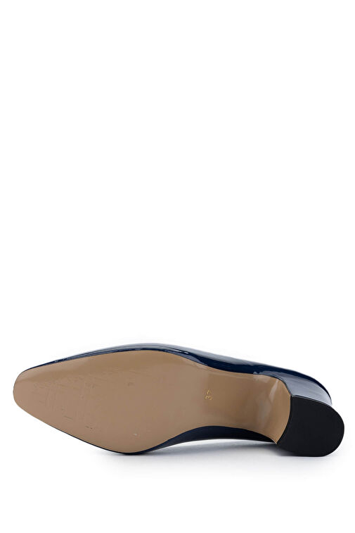 Tamer Tanca Kadın Suni Deri Lacivert Topuklu Ayakkabı - Görsel 5