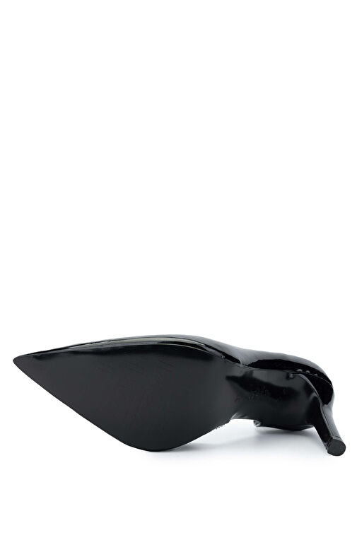 Tamer Tanca Kadın Suni Deri Siyah Rugan Topuklu Ayakkabı - Görsel 6