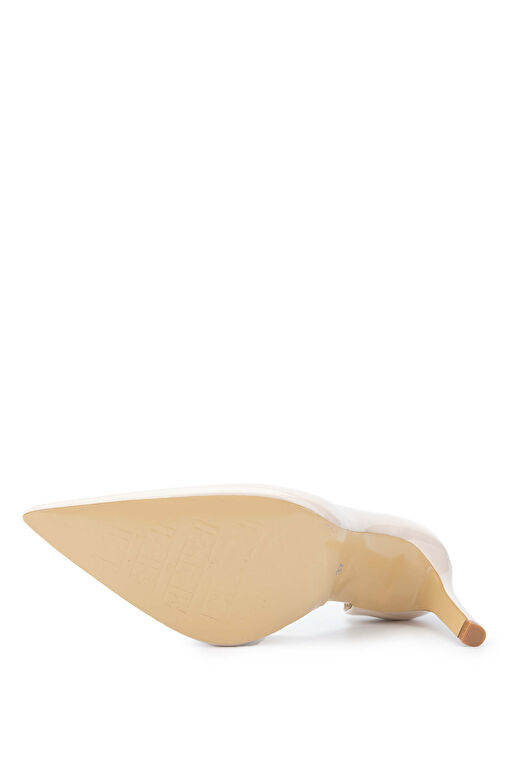 Tamer Tanca Kadın Suni Deri Bej Topuklu Ayakkabı - Görsel 6