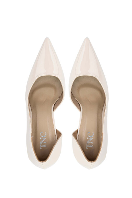 Tamer Tanca Kadın Suni Deri Bej Topuklu Ayakkabı - Görsel 7