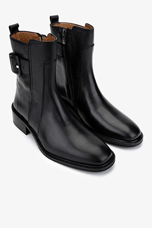 Valmenti Kadın . Siyah Deri Casual Bot - Görsel 3