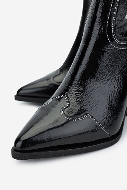 Valmenti Kadın Siyah Topuklu Çizme - Görsel 4