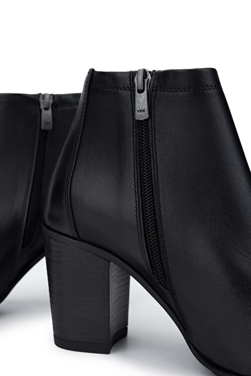 Tamer Tanca Kadın Suni Deri Siyah Deri Topuklu Bot - Görsel 5