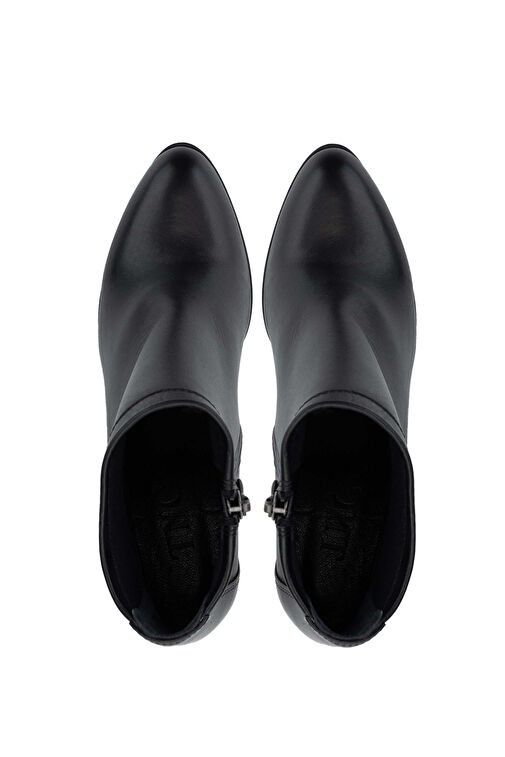 Tamer Tanca Kadın Suni Deri Siyah Deri Topuklu Bot - Görsel 7