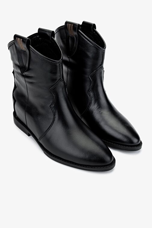 Valmenti Kadın . Siyah Deri Casual Bot - Görsel 3