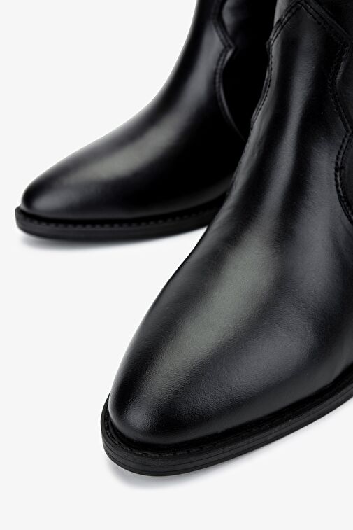 Valmenti Kadın . Siyah Deri Casual Bot - Görsel 4