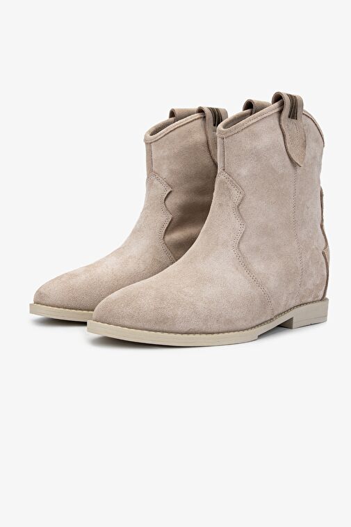 Valmenti Kadın Bej Süet Casual Bot - Görsel 5