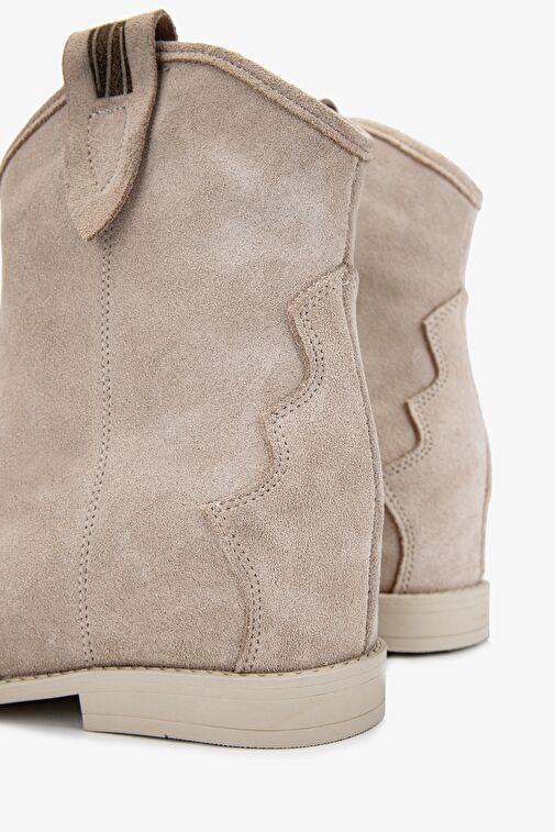 Valmenti Kadın Bej Süet Casual Bot - Görsel 6