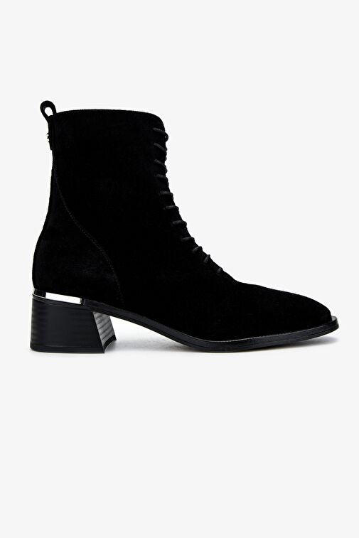 Valmenti Kadın . Siyah Süet Topuklu Bot - Görsel 2