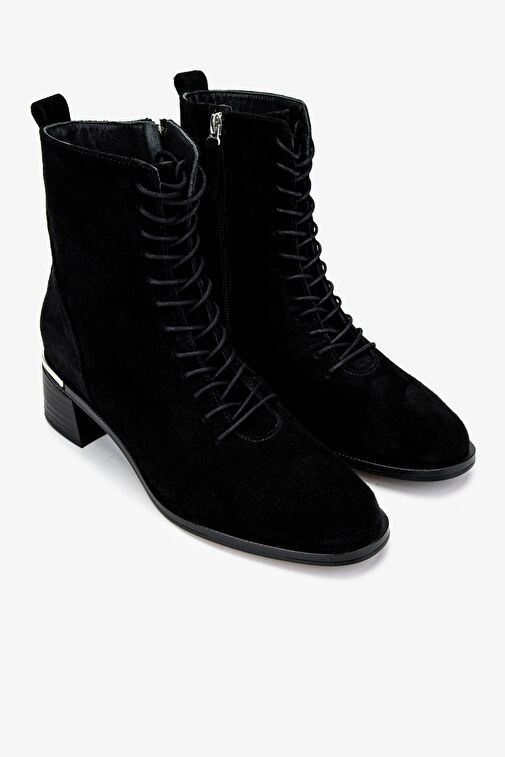 Valmenti Kadın . Siyah Süet Topuklu Bot - Görsel 3