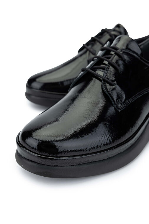 Tamer Tanca Siyah Kadın Rugan Günlük Ayakkabı 1071 SL500 BN AYK SK24-25 - Görsel 4