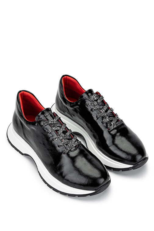 Tamer Tanca Altın Kadın Rugan Sneaker 1071 I900 BN AYK SK24-25 - Görsel 3