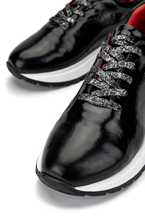 Tamer Tanca Altın Kadın Rugan Sneaker 1071 I900 BN AYK SK24-25 - Görsel 5